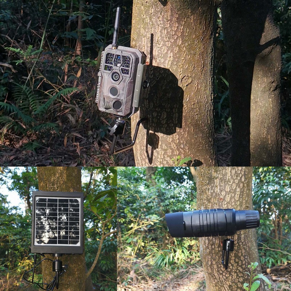 4PCS Trail Camera Mount Tree Holder 360 Degree Adjustable Game Camera Mounting