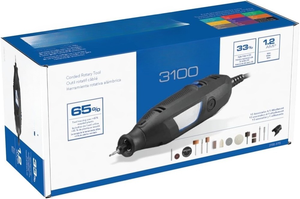 3100-1/15 Variable Speed Rotary Tool Set with 1 Host Unit and 15 Accessories