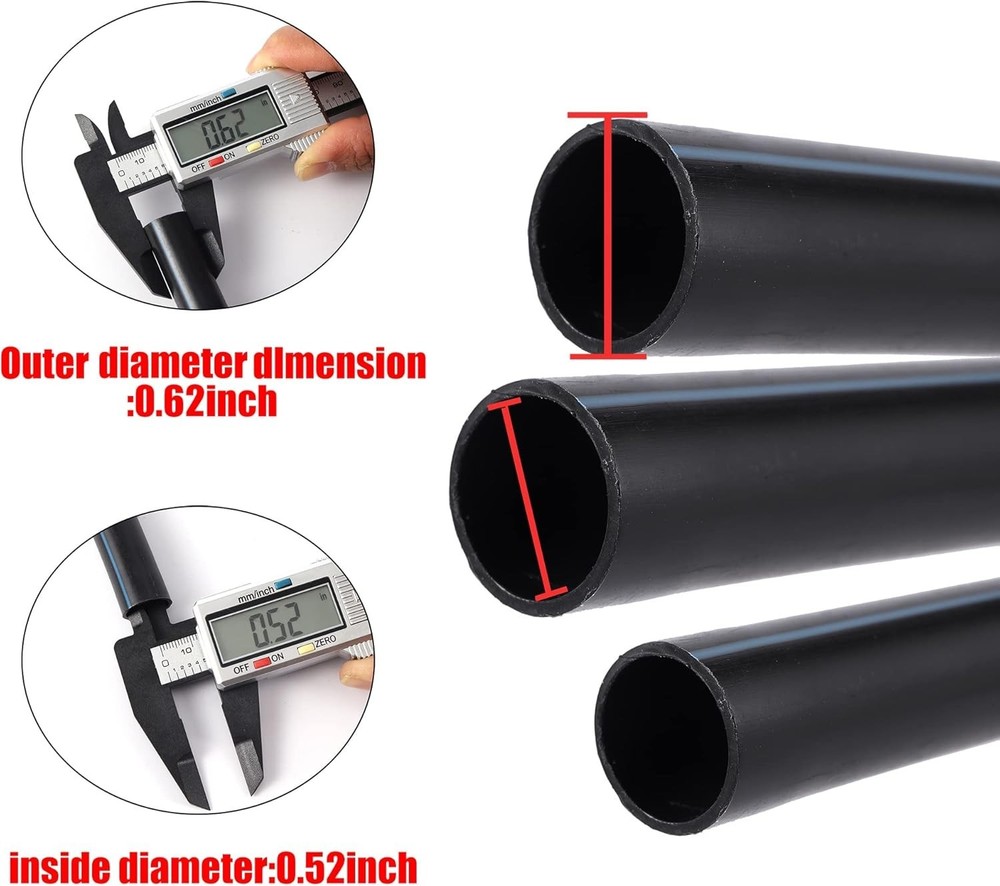 10 Pack 1/2 Inch Plastic Drip Irrigation Coupling Connectors for Garden System
