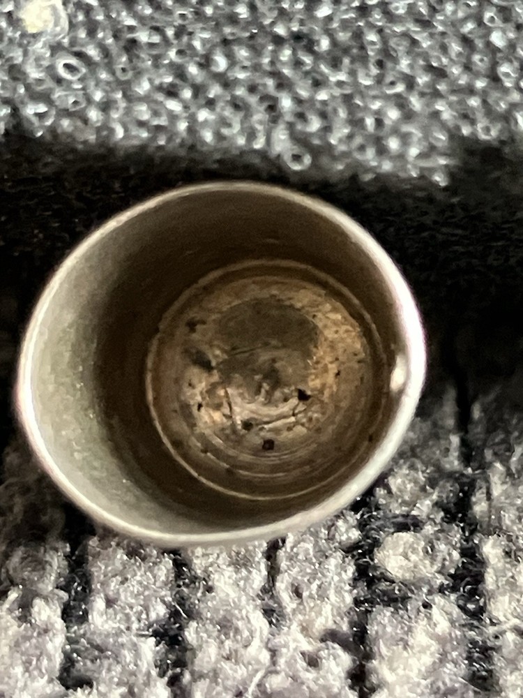 Sterling Silver Two Vintage Thimbles 07-1” And 1/2”
