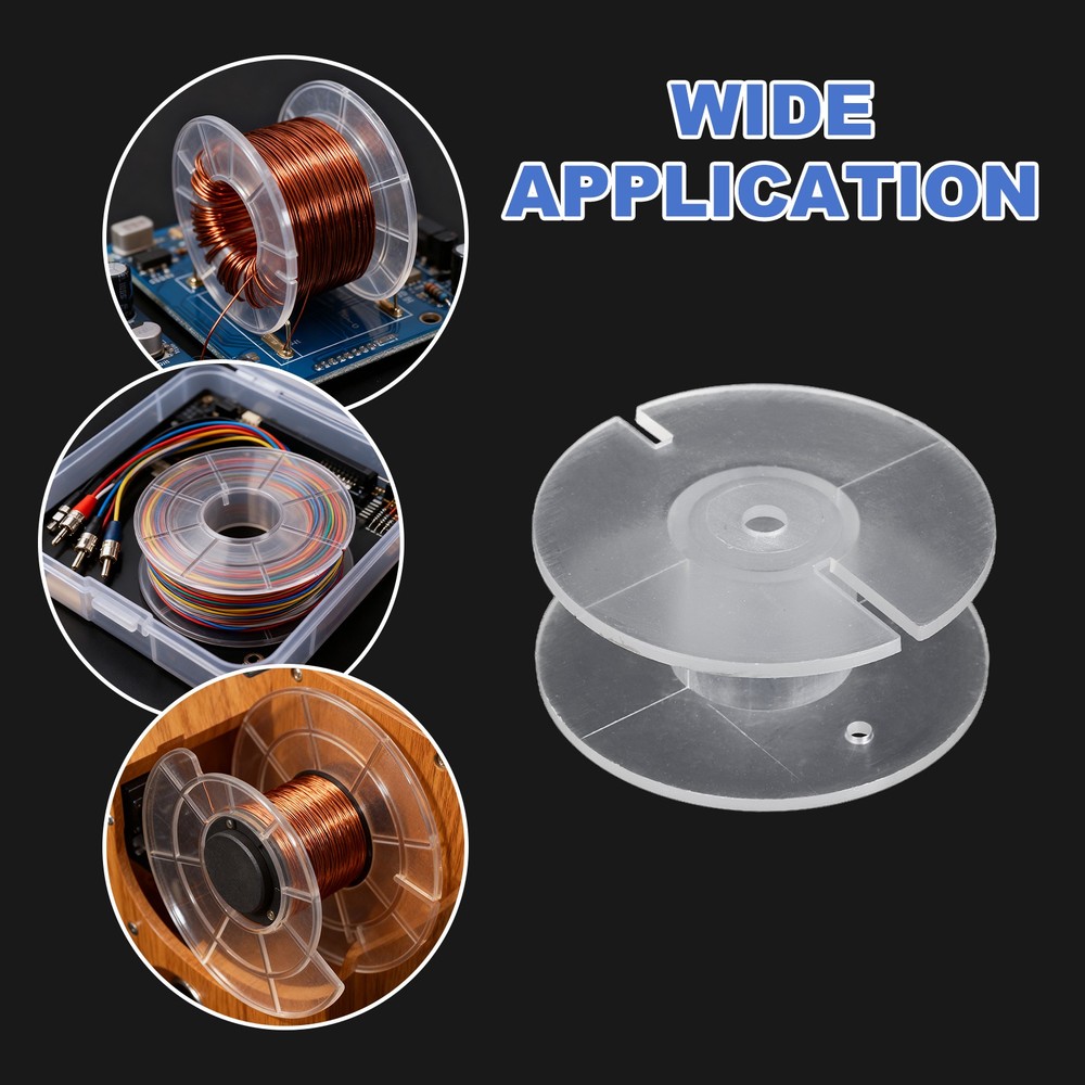 10pcs Speaker Crossover Bobbin Spools Coil, 56x23mm ABS Empty Spools