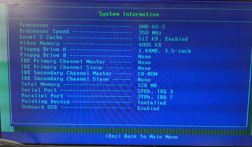 Vintage IBM Aptiva 2153 E3U Desktop Computer - Boots to BIOS, No HDD