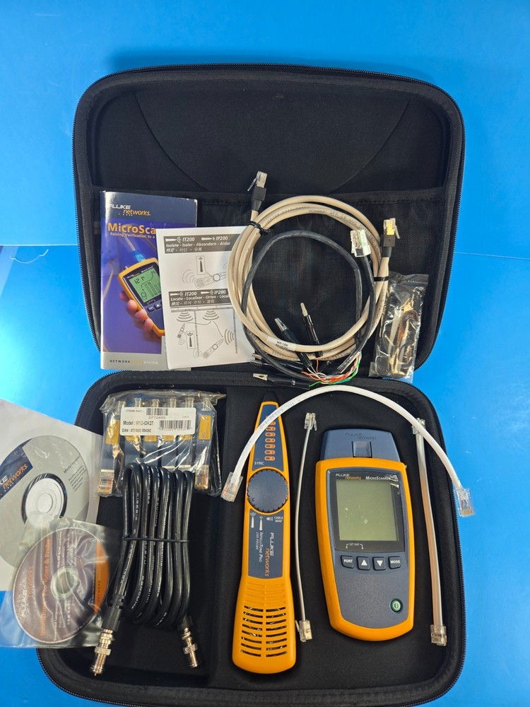Fluke Networks MS2-100 MS2-KIT Microscanner 2 and Intellitone Pro 200 Cable Test