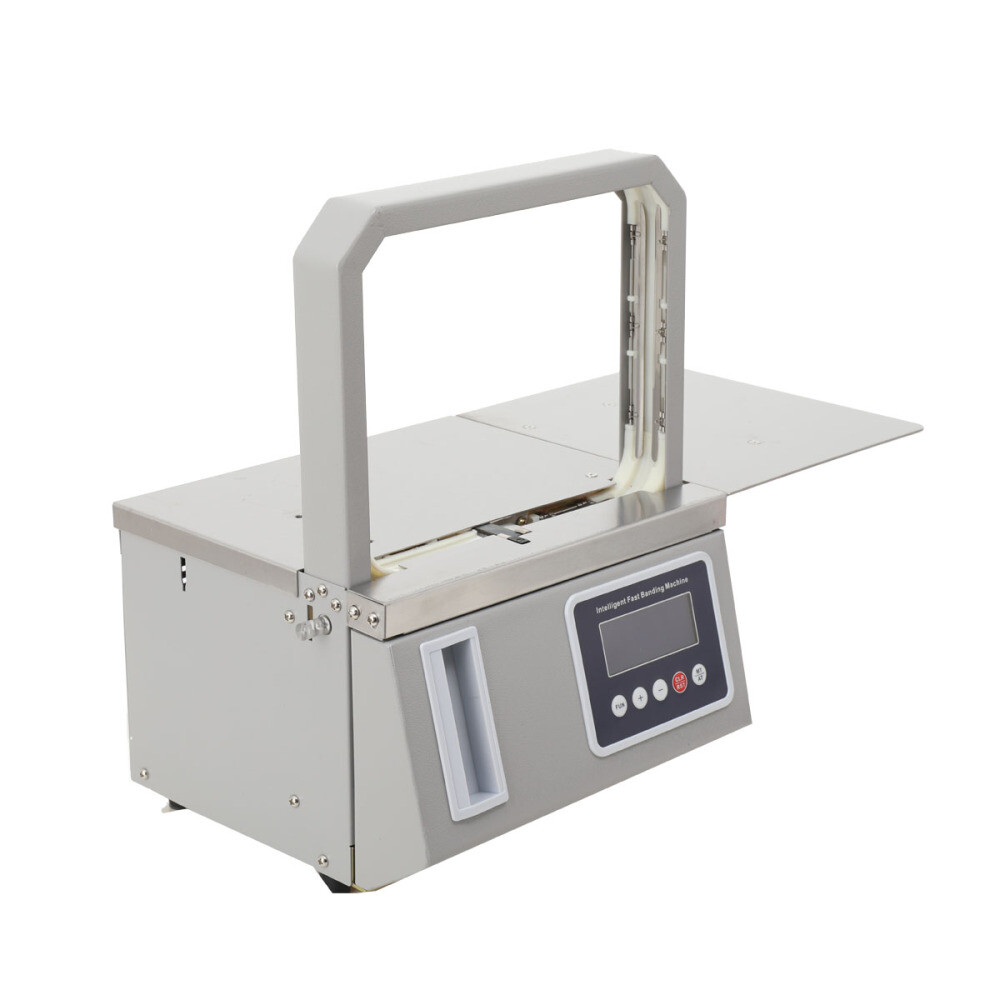 Small Automatic OPP Tape Bundling Machine Supermarket Vegetable Packer Strapping