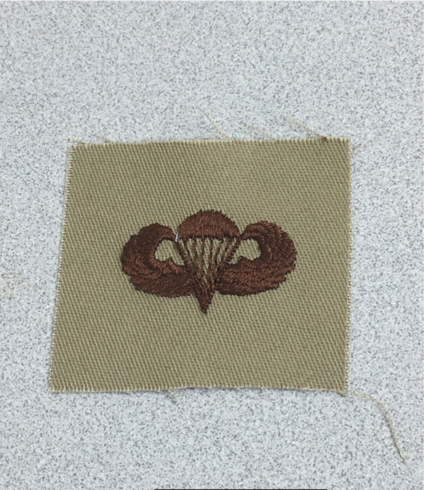 US Army Basic Parachutist Badge Desert DCU Patch Airborne Jump Wings