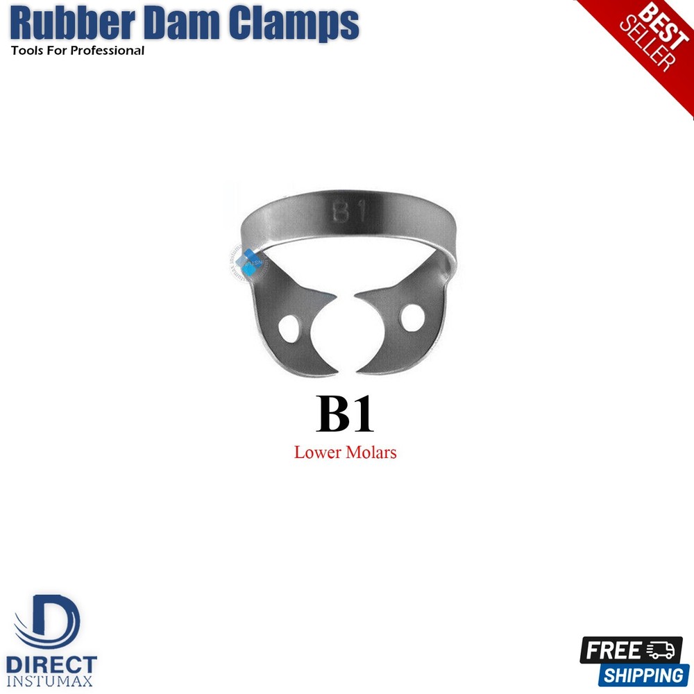 Endodontic Universal Brinker Clamps Dental Rubber Dam Stoke Clamp Forceps Set