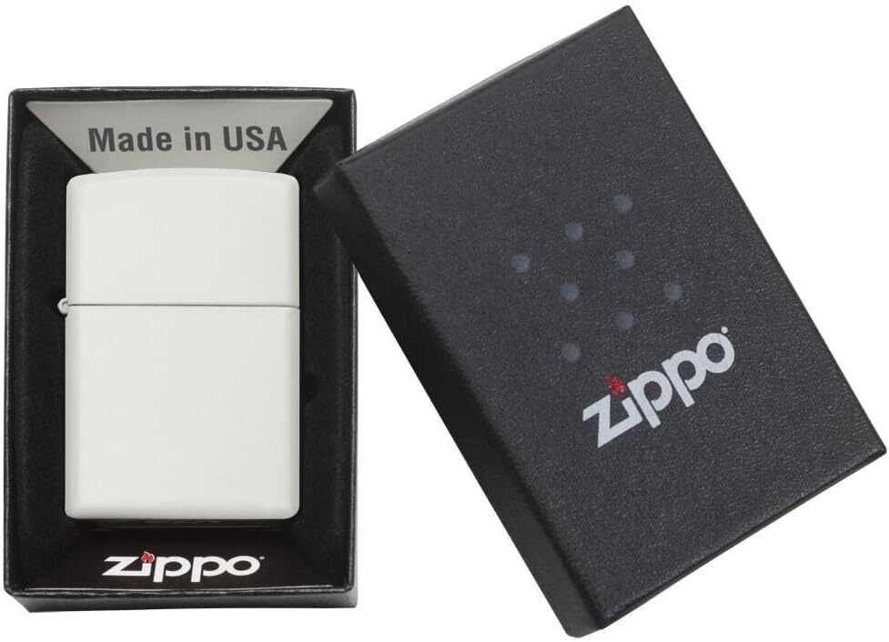 Zippo Lighter- Personalized Message Matte Colors Windproof Lighter White #214