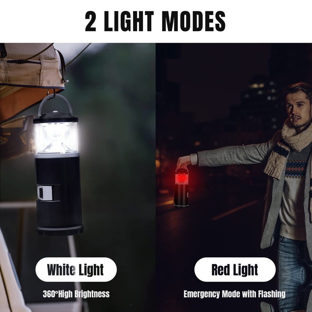 LED Camping Lantern with Multitool Kit for Hiking Emergency Power Outage