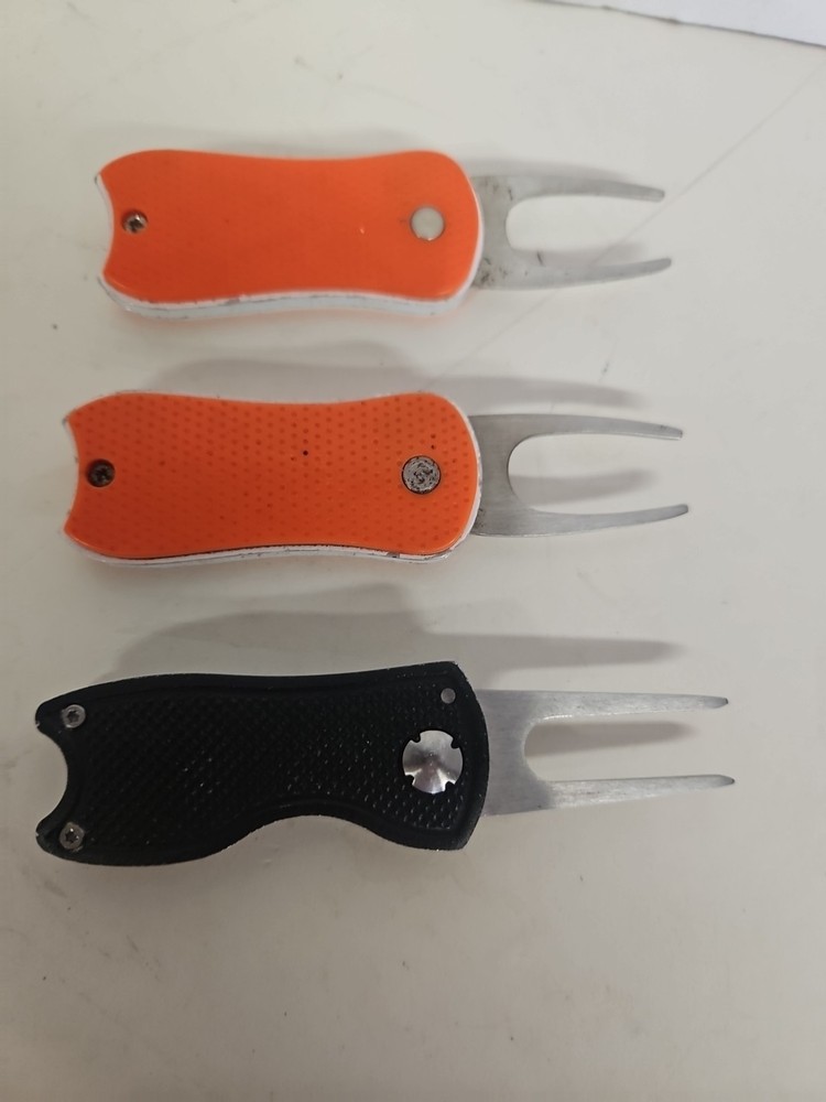 3 Switchblade Divot/ Golf Ball Markers Repair Tools