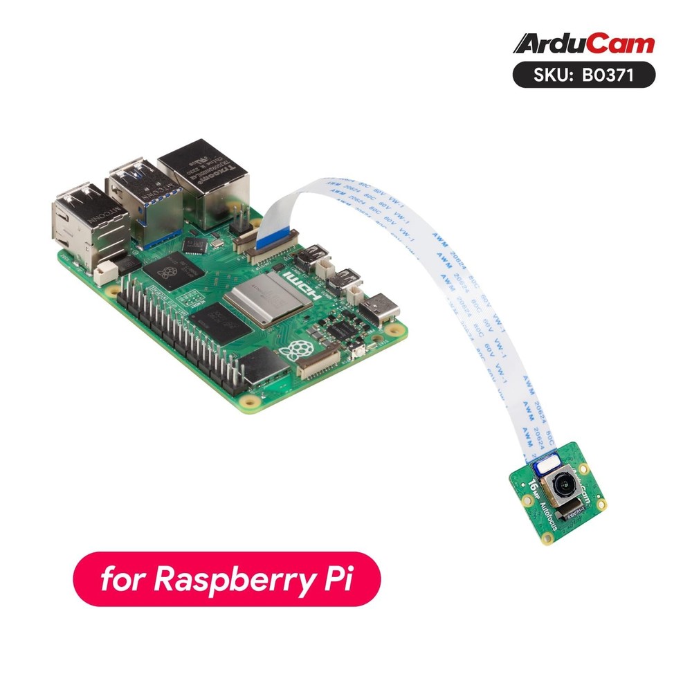 IMX519 Autofocus Module for Raspberry Pi, 16MP AF Pi with Raspberry Pi 5/4B/3...