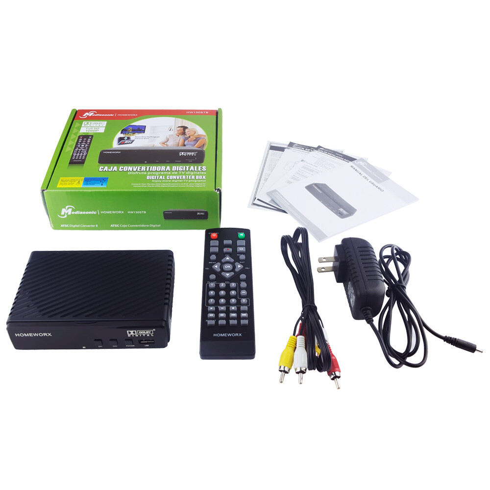 Mediasonic HomeWorx HDTV ATSC Digital Converter Box with TV Recording (HW130STB)