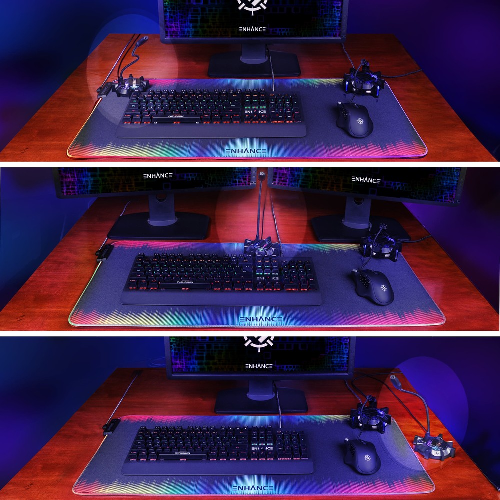 ENHANCE Microphone for PC with USB Plug, Mute Button Compatible with PC, PS5