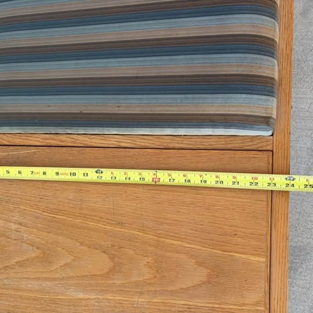 Modern light solid wood bench. Heavy. Large 70x24x16