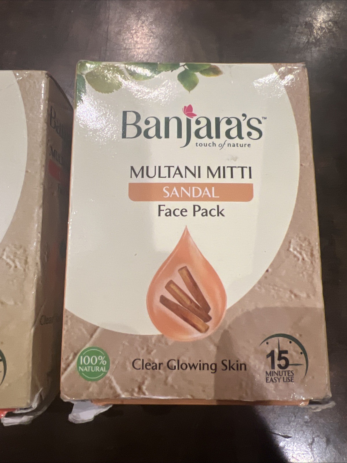 Lot Of Two 4 Packs Of Banjaras Multani Mitti Face Pack Sandle And Orange
