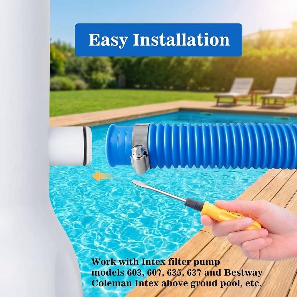 1.25" x 59" Pool Filter Pump Hose Replacement for Above Ground Pools