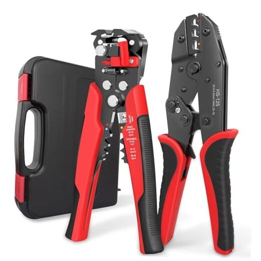 Wire Stripper and Crimping Tool Kit, 3 in 1 Self-Adjusting Wire Stripping for