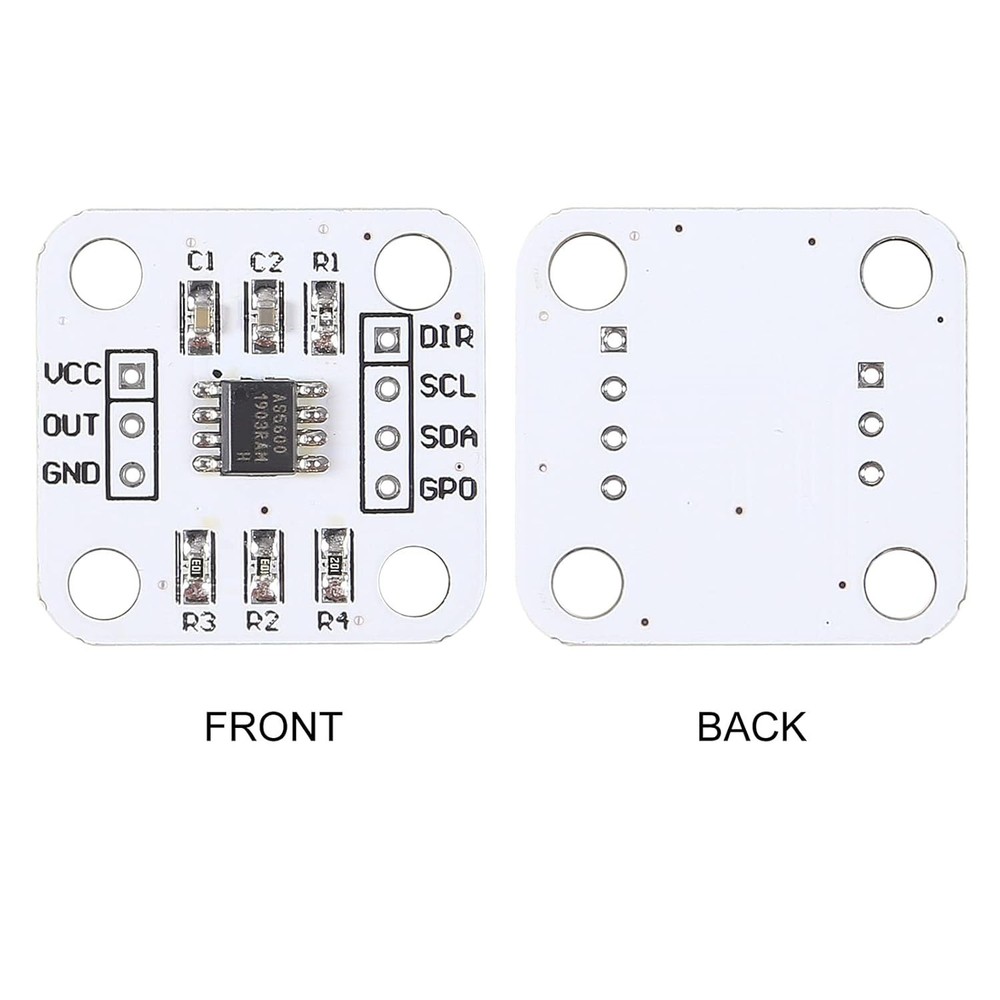 2PCS AS5600 magnetic encoder induction angle measurement sensor module w/ header