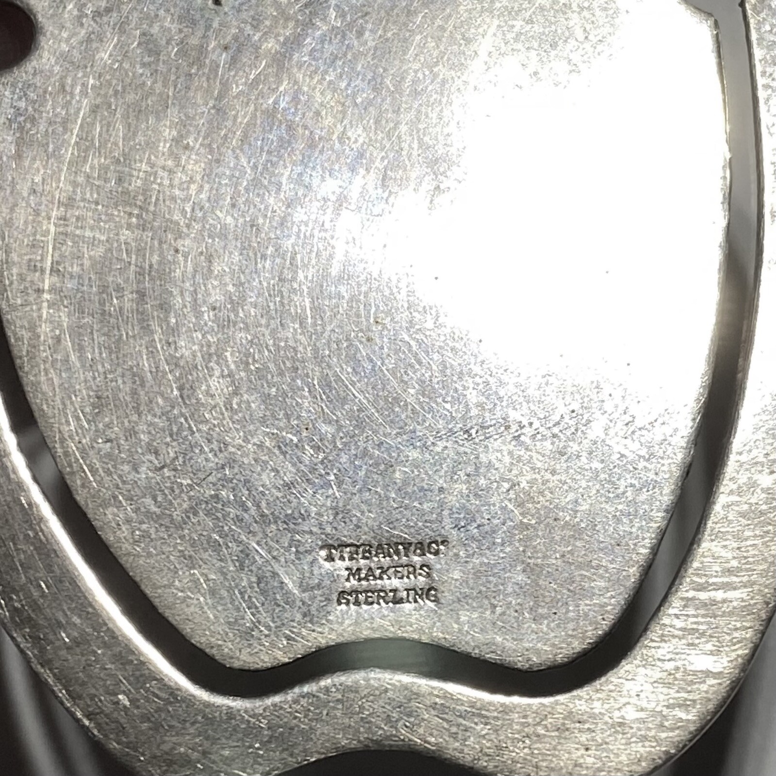 Vintage Tiffany & Co Sterling Silver Apple Book Mark W/ Initials