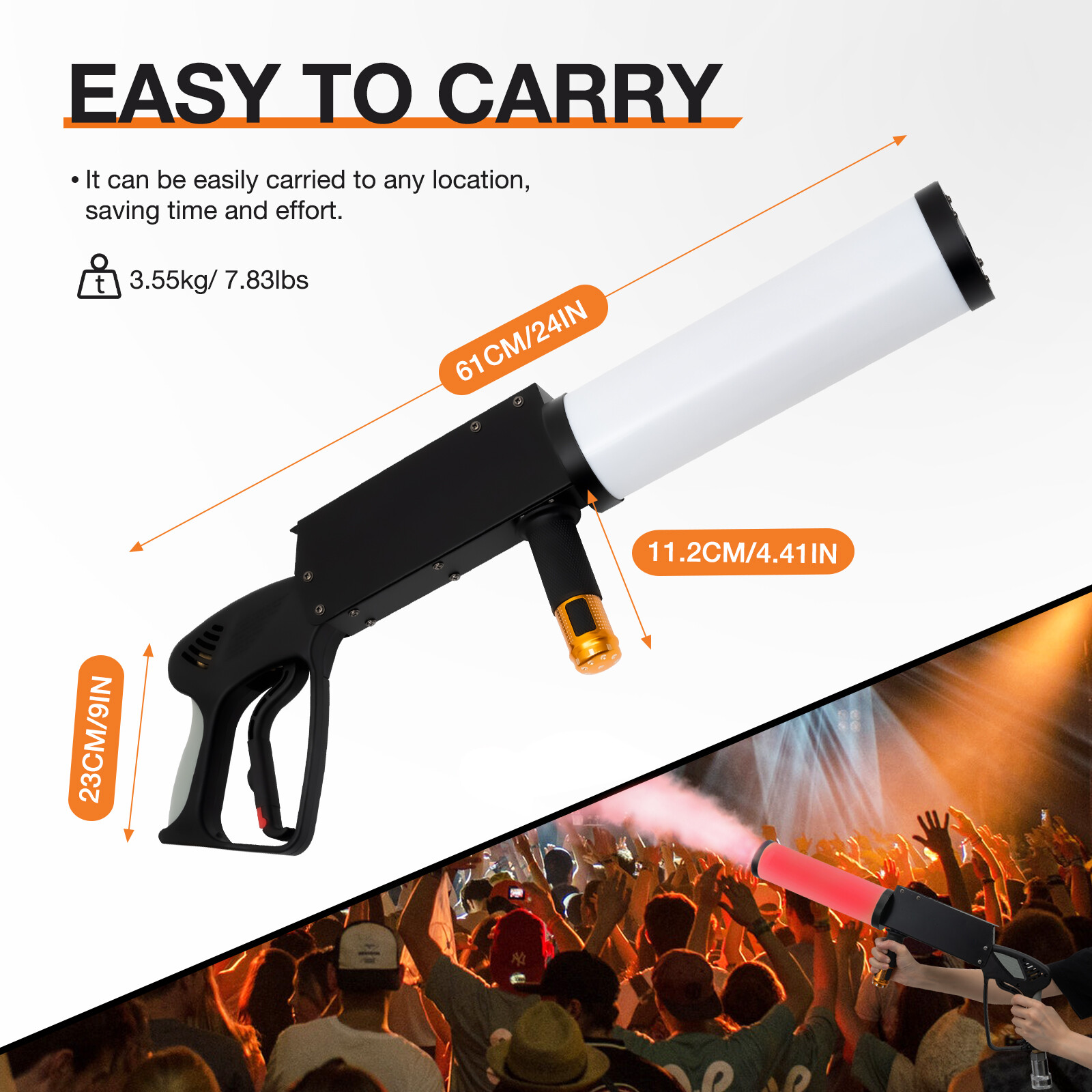 LED CO2 Gun LED Confetti Cannon Machine CO2 Jet Stage Event For Party DJ Club US