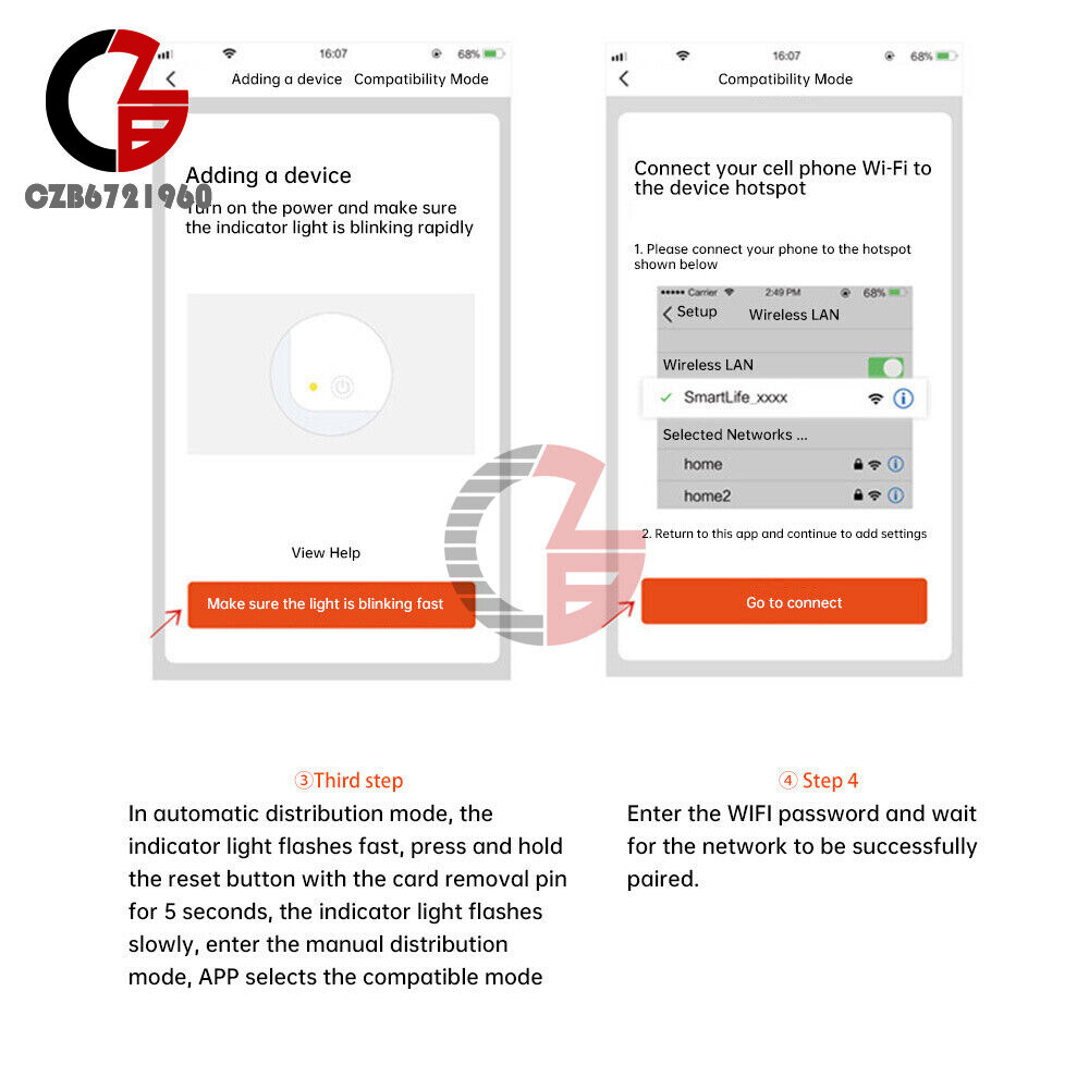 TUYA Wireless WIFI ZigBee Home Security Door Sensor App Control Notification 3V