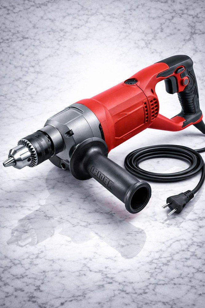 9 Amp 1/2 In Variable-Speed D-Handle Drill (2398E-B) Compatible with Bauer Tools