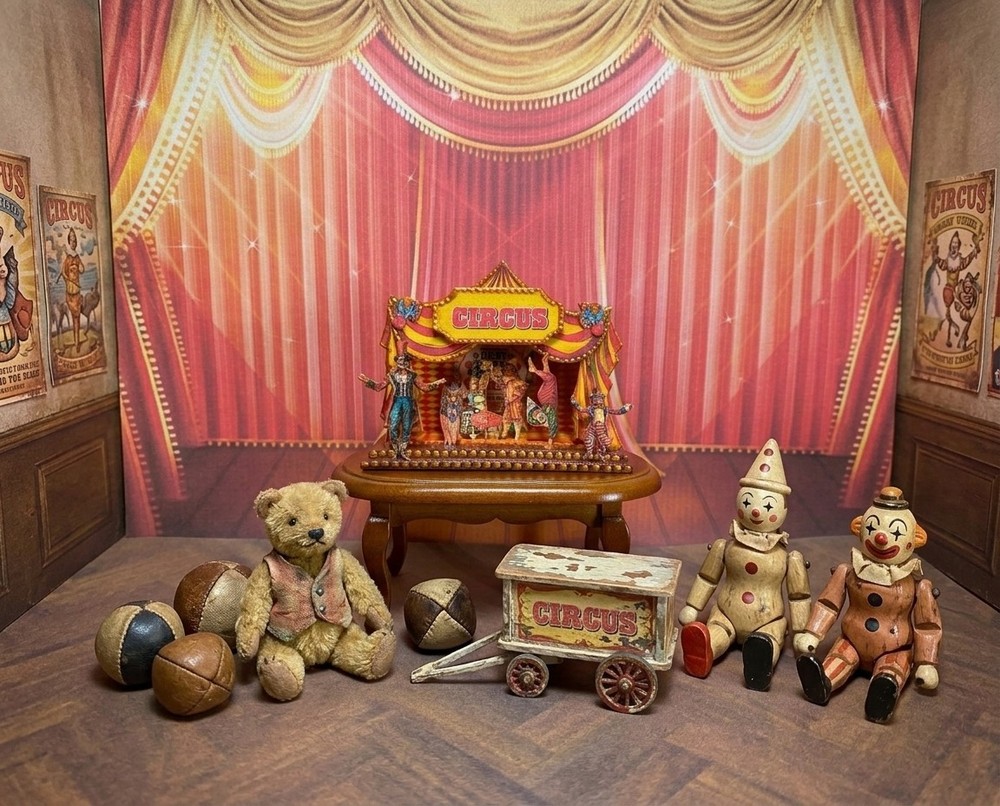 Puppet Circus. 1:12 Scale. Puppet Theater. Handmade