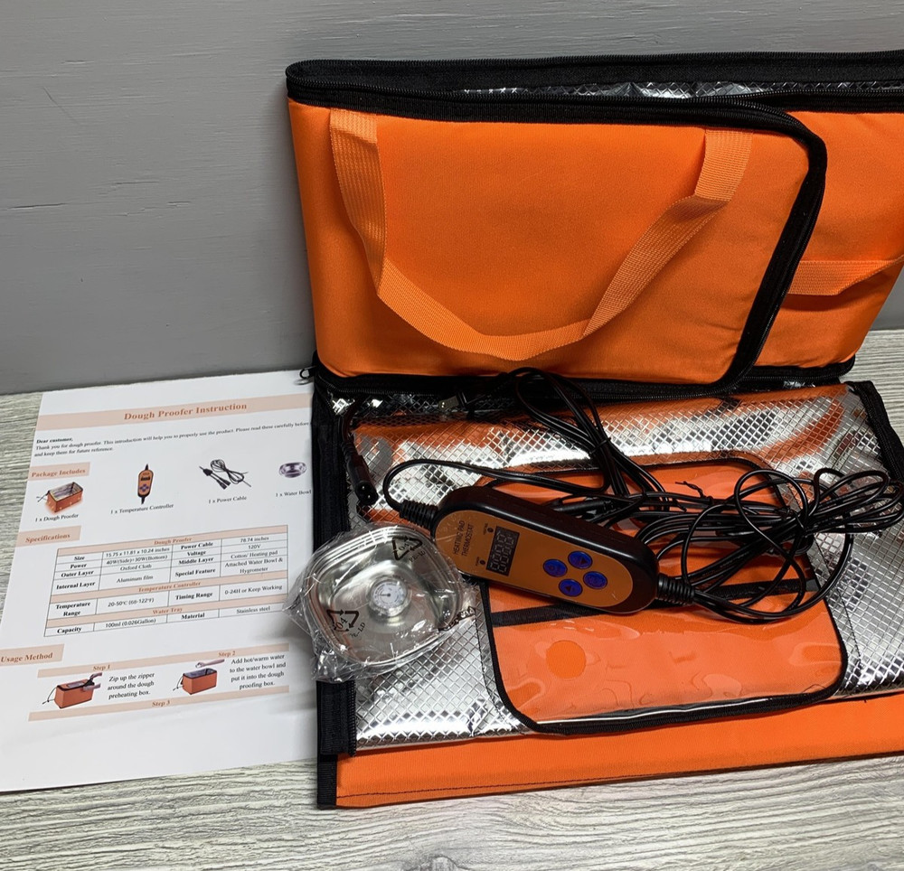 Aurelema Dough Proofer Proofing Box with Heater Temp Controller 120V Bread