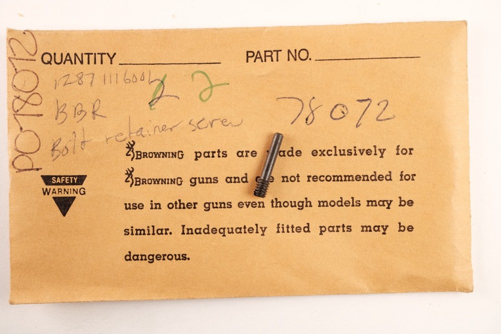 Browning BBR Bolt Retainer Screw 78072