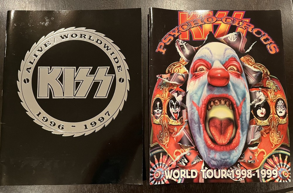 Kiss Lot-Tour Program Books Psycho Circus 98-99 And Alive Worldwide Tour 96-97