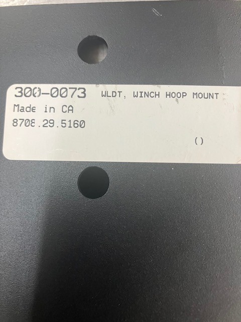 ARGO Part #300-0073 - WLDT, WINCH HOOP MOUNT