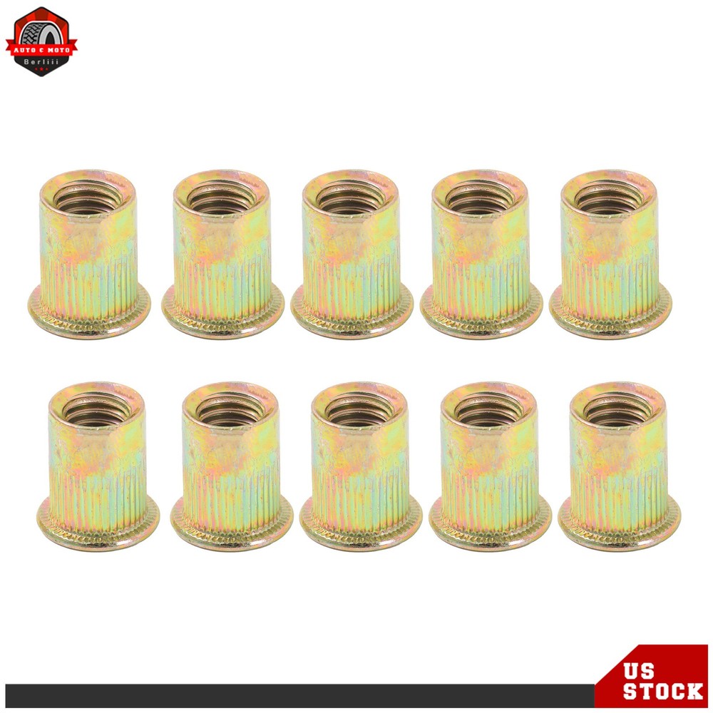 70 Pcs Rivet Nuts Assortment Kit 14-inch Include 7 Various mandrels Chrome