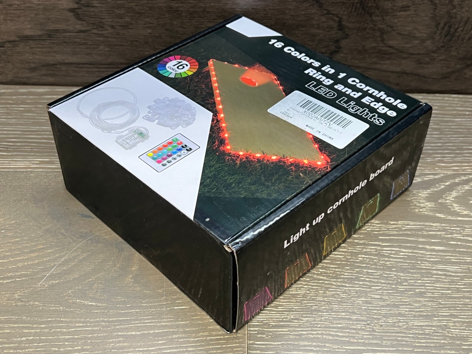 LED Cornhole Lights for Board Edge Hole Ring Remote Control 16 Color Change 2PCS