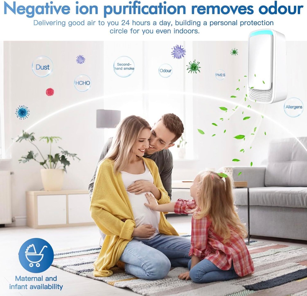 4-Pack Plug-in Negative Ion Air Ionizers for Multiple Spaces