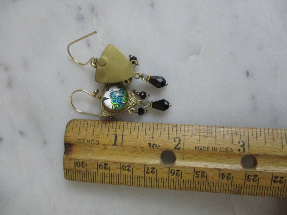 Petite Earrings dangle gold tone