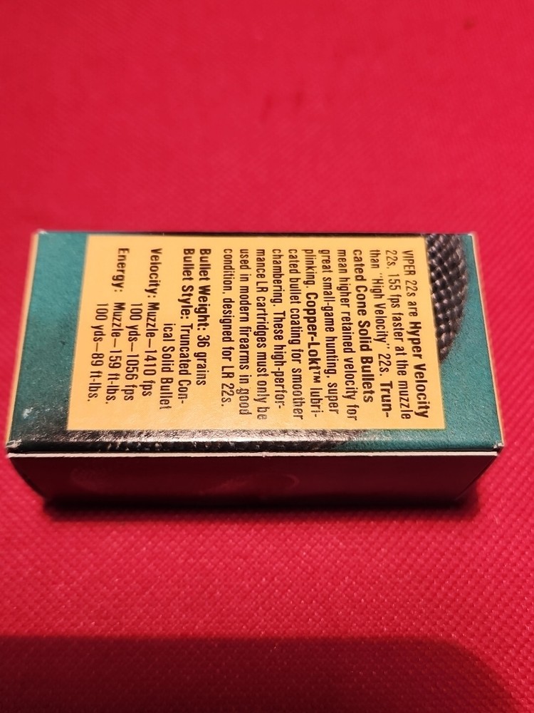 Vintage 1982 REMINGTON VIPER 22 Hyper Velocity EMPTY Ammo Box With Insert GR8 #4