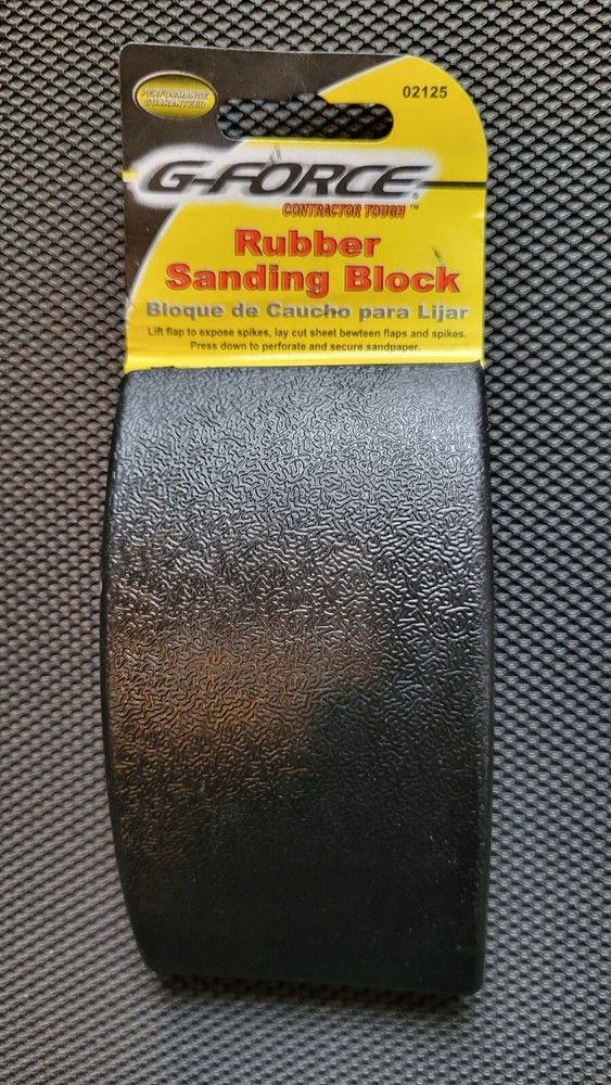 G-FORCE 02125 Rubber Sanding Block  5"x2-5/8"  NEW