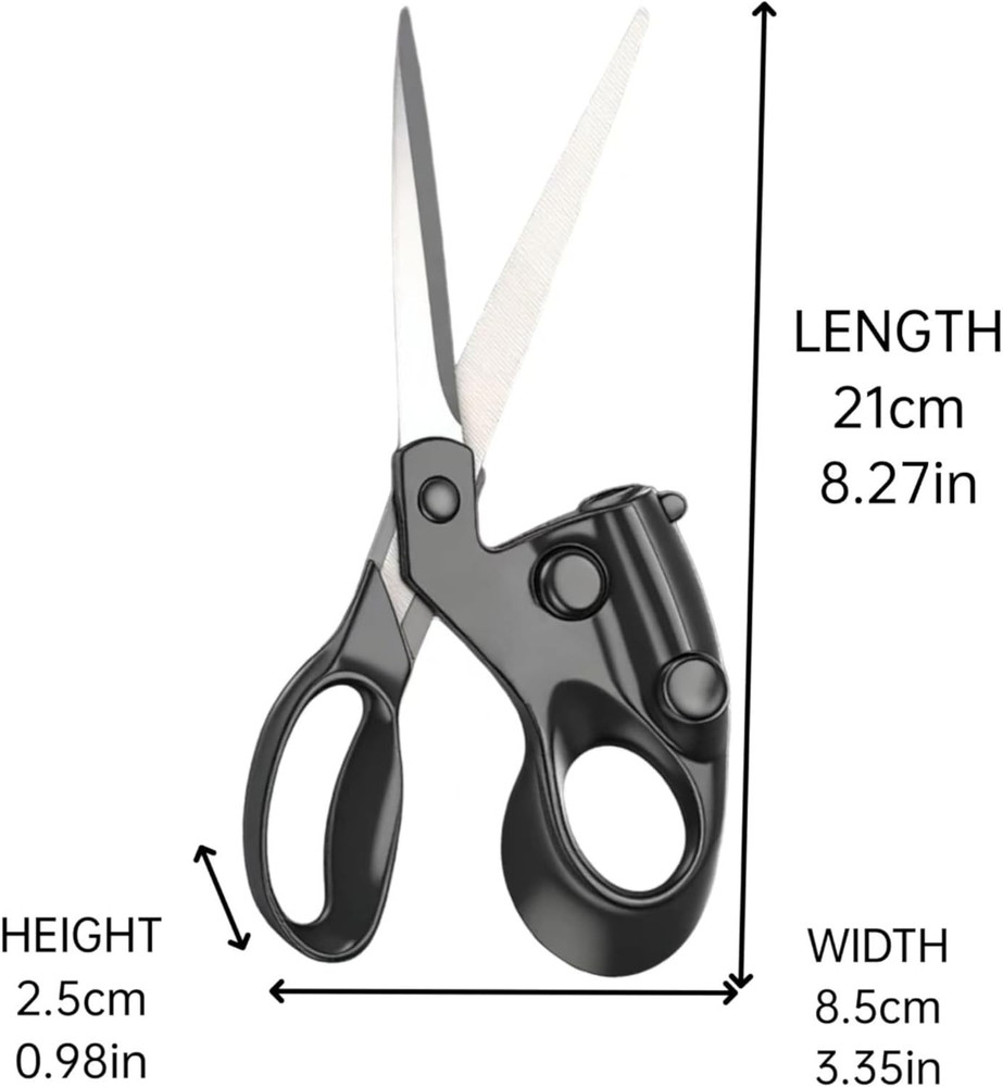 Ergonomic Laser Guided Fabric Scissors for Precision Cutting and Art Projects