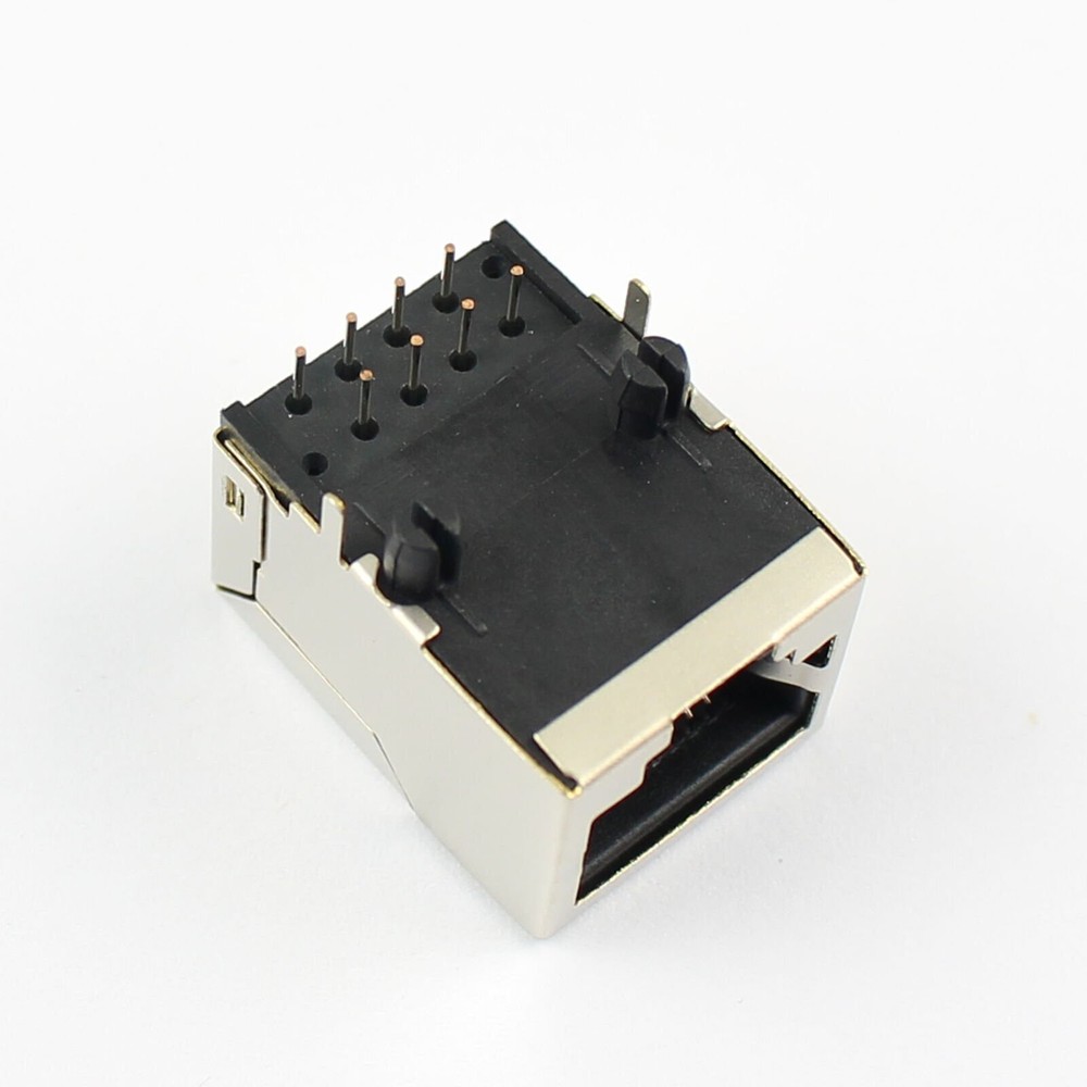 5Pcs Metal RJ45 8P8C 8 Pin Shielded PCB Mount Network Ethernet Socket Connector