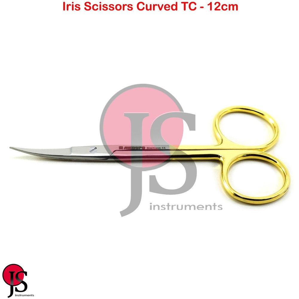 Iris Suture Scissors Curved TC 12cm Dental Surgical Instruments Suturing
