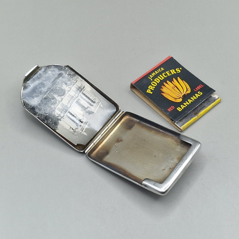 Sterling Silver Engine Turned Matchbook Case by Cohen & Charles 1928
