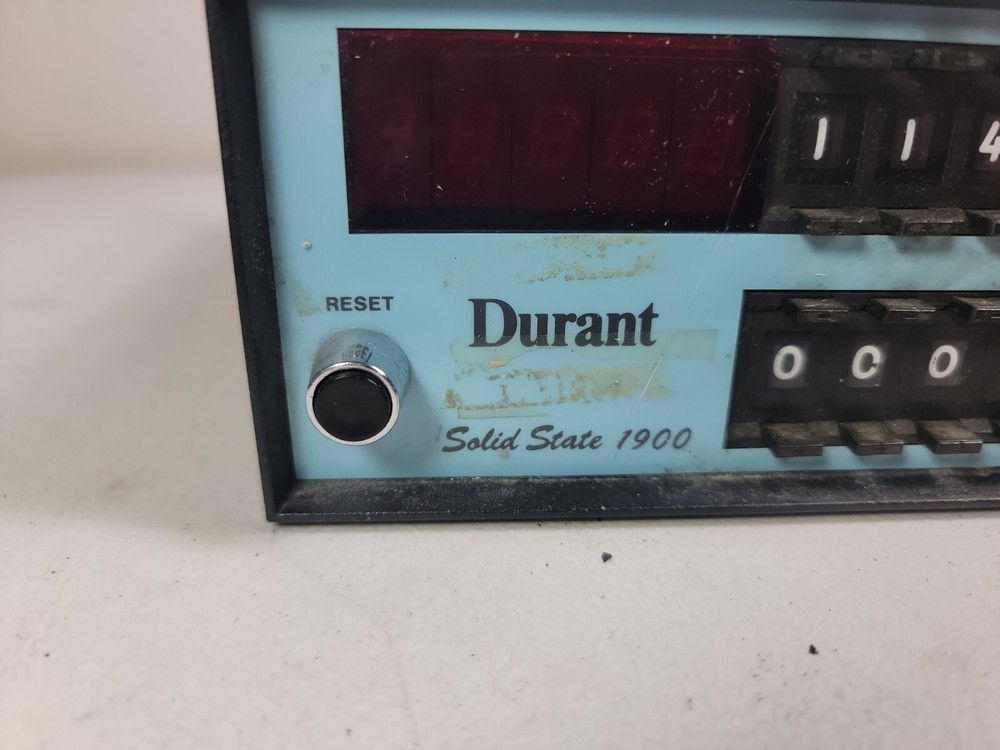 DURANT SOLID STATE 1900-512 COUNTER DISPLAY w/ RESET UNTESTED