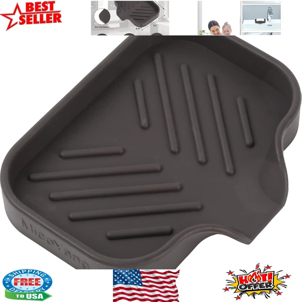 Compact Rectangular Soap Holder with Drain Spout - Hygienic Storage Solution