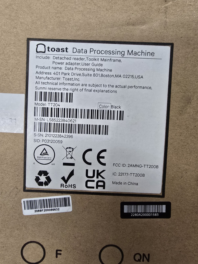 NEW Toast Flex POS Terminal Data Processing System - MPN: TT204