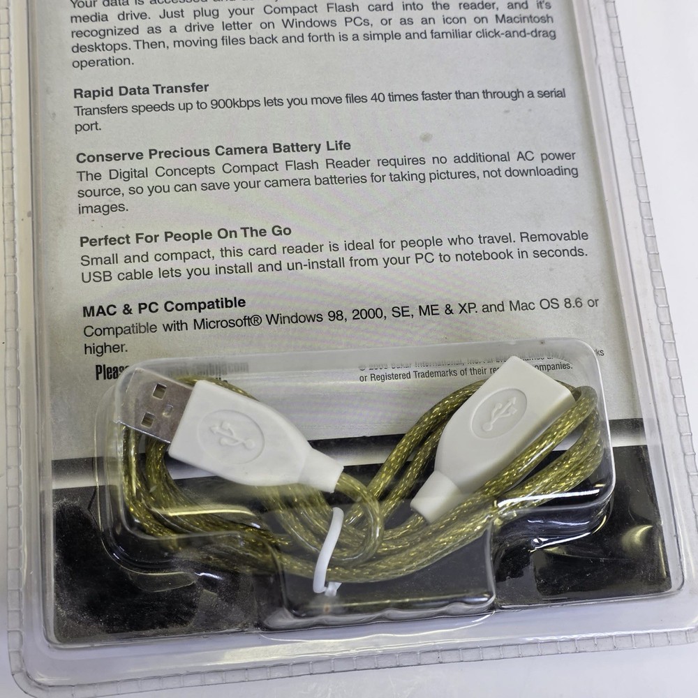 Digital Camera Compact Flash Card Reader/Writer No. CR-10 Factory Sealed