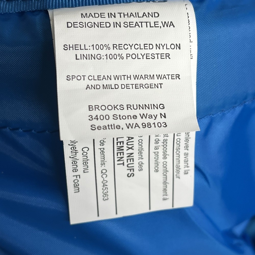 Brooks Unisex Stride Pack Blue Backpack with Adjustable Straps