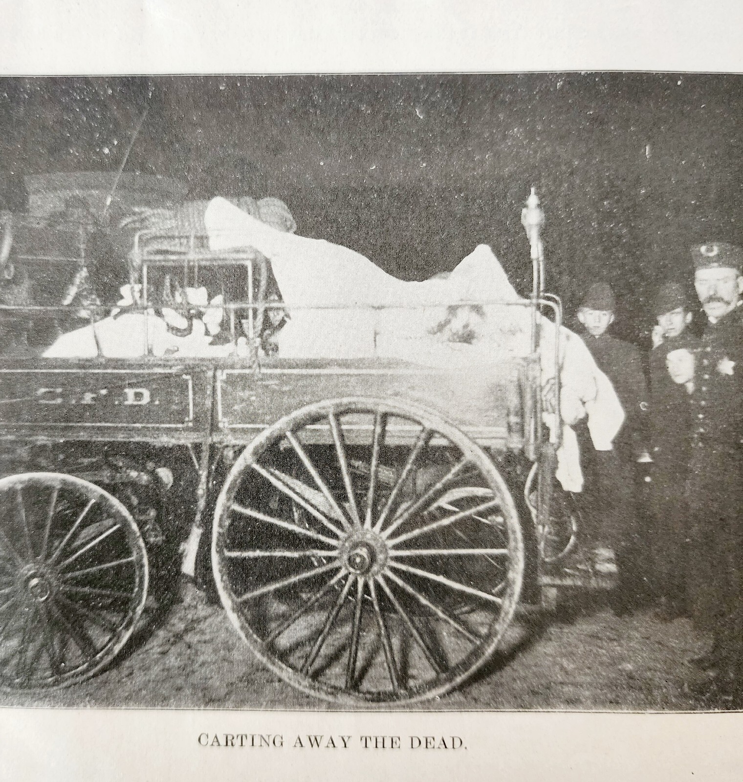 1904 The Dead On Wagon Cart CFD Chicago Iroquois Theater Fire Disaster DWNN5