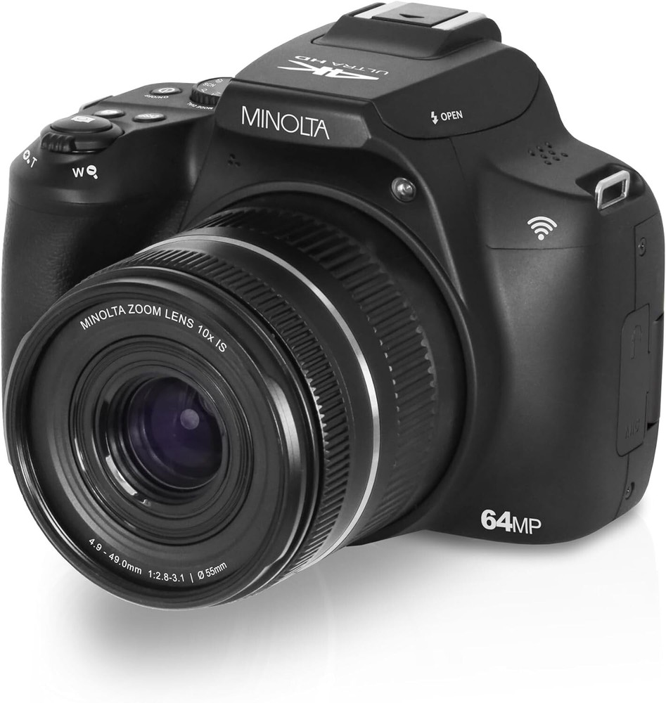 Minolta 64MP/ 4K Ultra HD Digital Camera with 10x Optical Zoom
