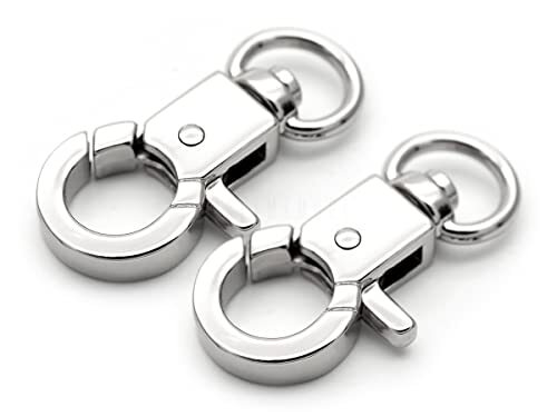 CRAFTMEMORE Trigger Lobster Claw Clasp Swivel Clip Snap Hook Circle Shape 4pc...