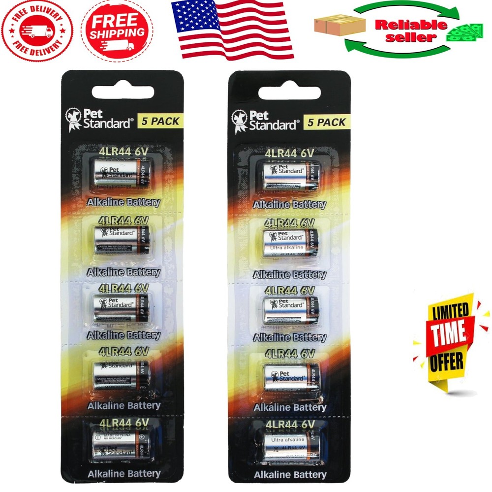 10-Pack 4LR44 / PX28A Batteries – High-Performance for Pet Collars & Training