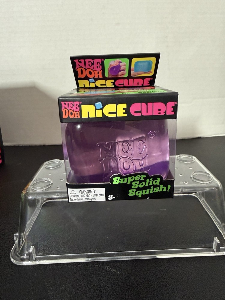 Nee Doh Nice Cube - Super Solid Squish! (Purple) - Brand New/Factory Sealed!